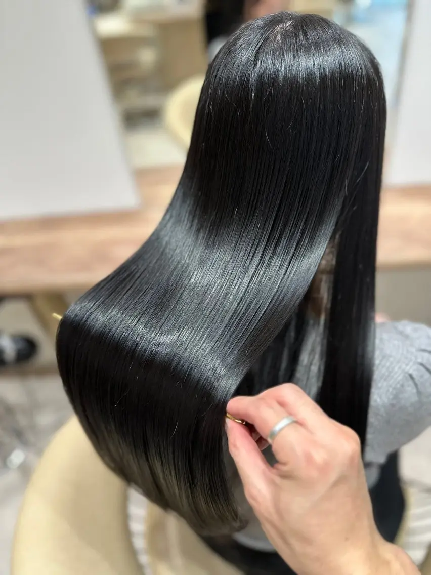ロング カット トリートメント 彼ウケ抜群🎀垢抜け 艶暗髪🪞一輝のヘアスタイル