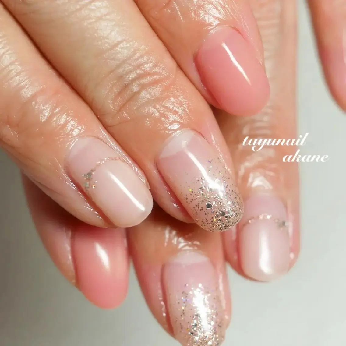 ネイル ブルー フラワーネイル ジェルネイル パラジェル 春ネイル ネイルサロン 【たゆnail】のネイルデザイン