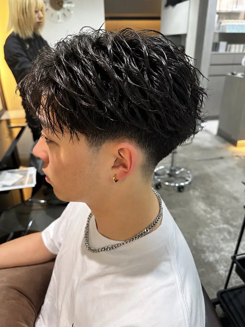パーマ メンズ メンズパーマ スパイラルパーマ カット パーマ メンズカット/シャド ウパーマ/URYUのヘアスタイル