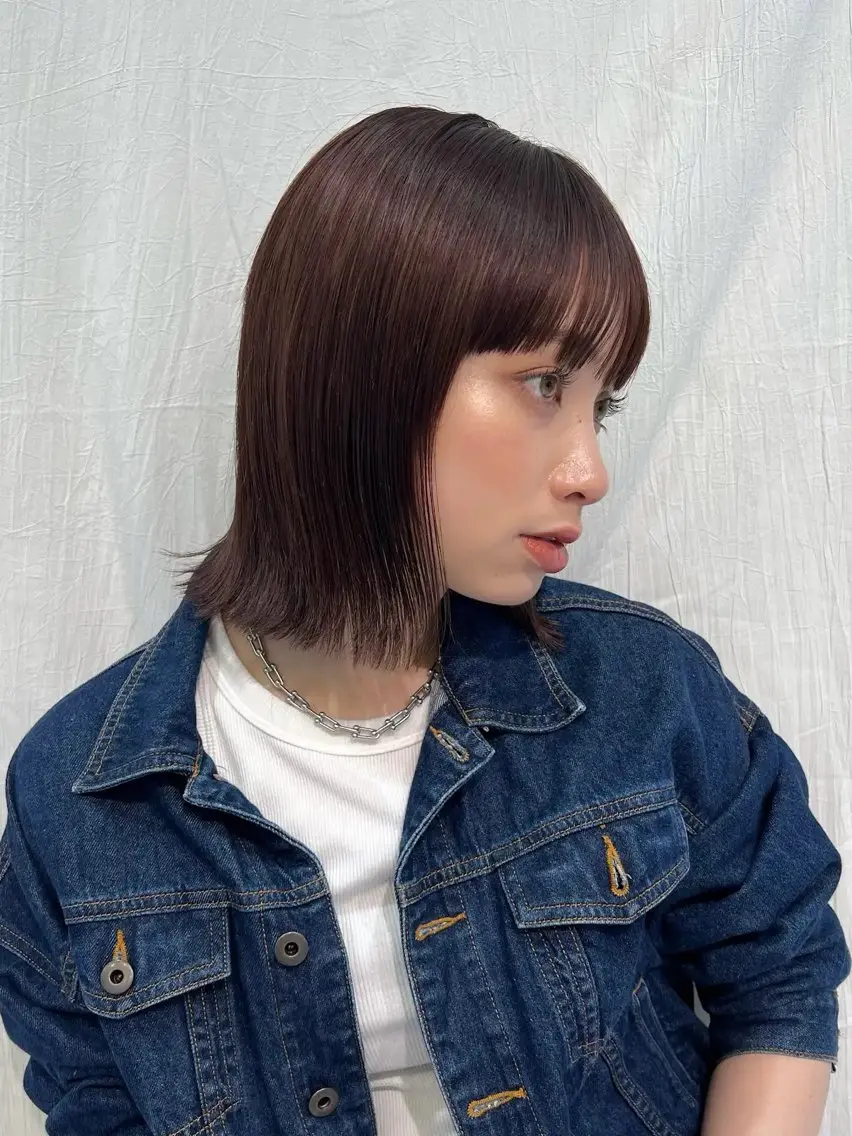 ミディアム カット トリートメント 谷本虎太郎 レイヤー🌈ボブのヘアスタイル