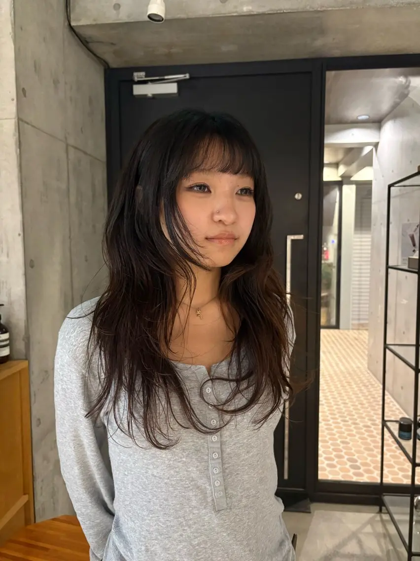 ロング パーマ レイヤーカット パーマ Nene /似合わせcolorのヘアスタイル
