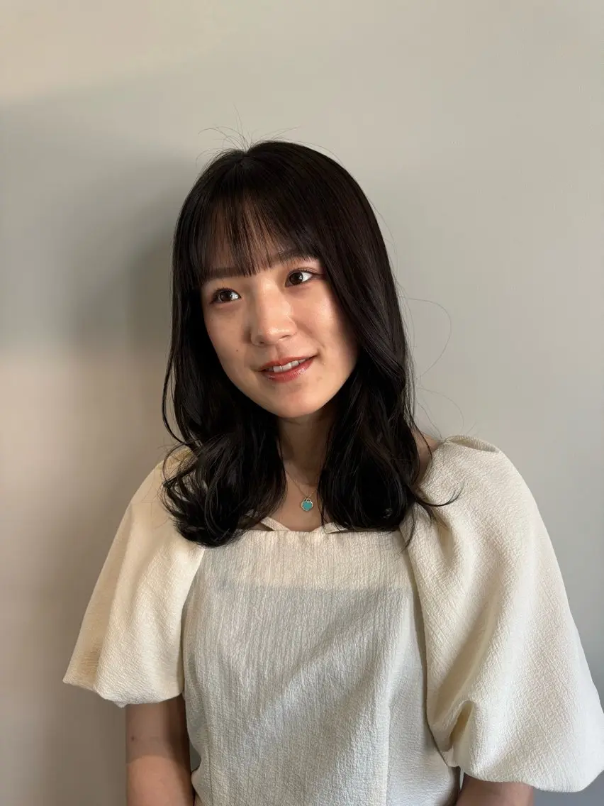 ミディアム 髪質改善 カット ヘアカラー トリートメント や ぎ /似合わせ カラー/神戸美容室のヘアスタイル