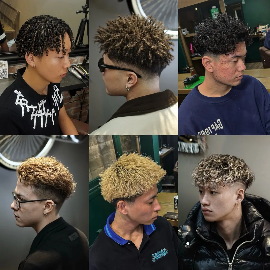 ショート カラー パーマ メンズ 💈針金パーマ/ ソフトアフロ💈望愛のヘアスタイル