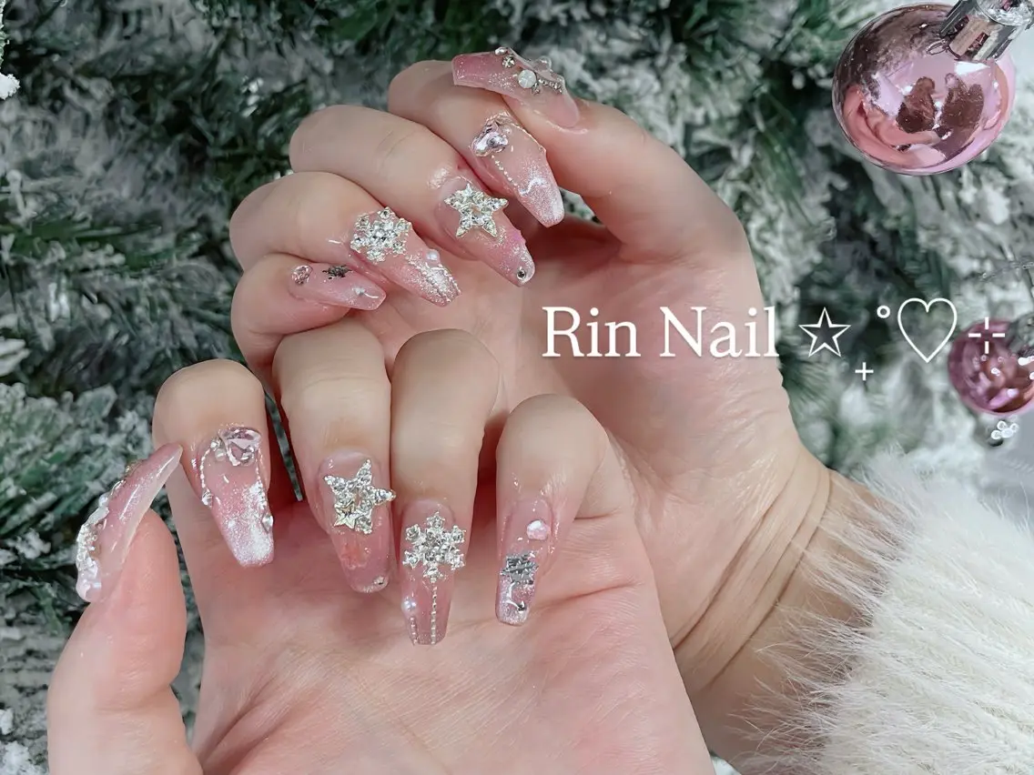 ネイル チークネイル フラッシュネイル フラワーネイル フットネイル ジェルネイル ハンドネイル Rin Nail Shinokuboのネイルデザイン