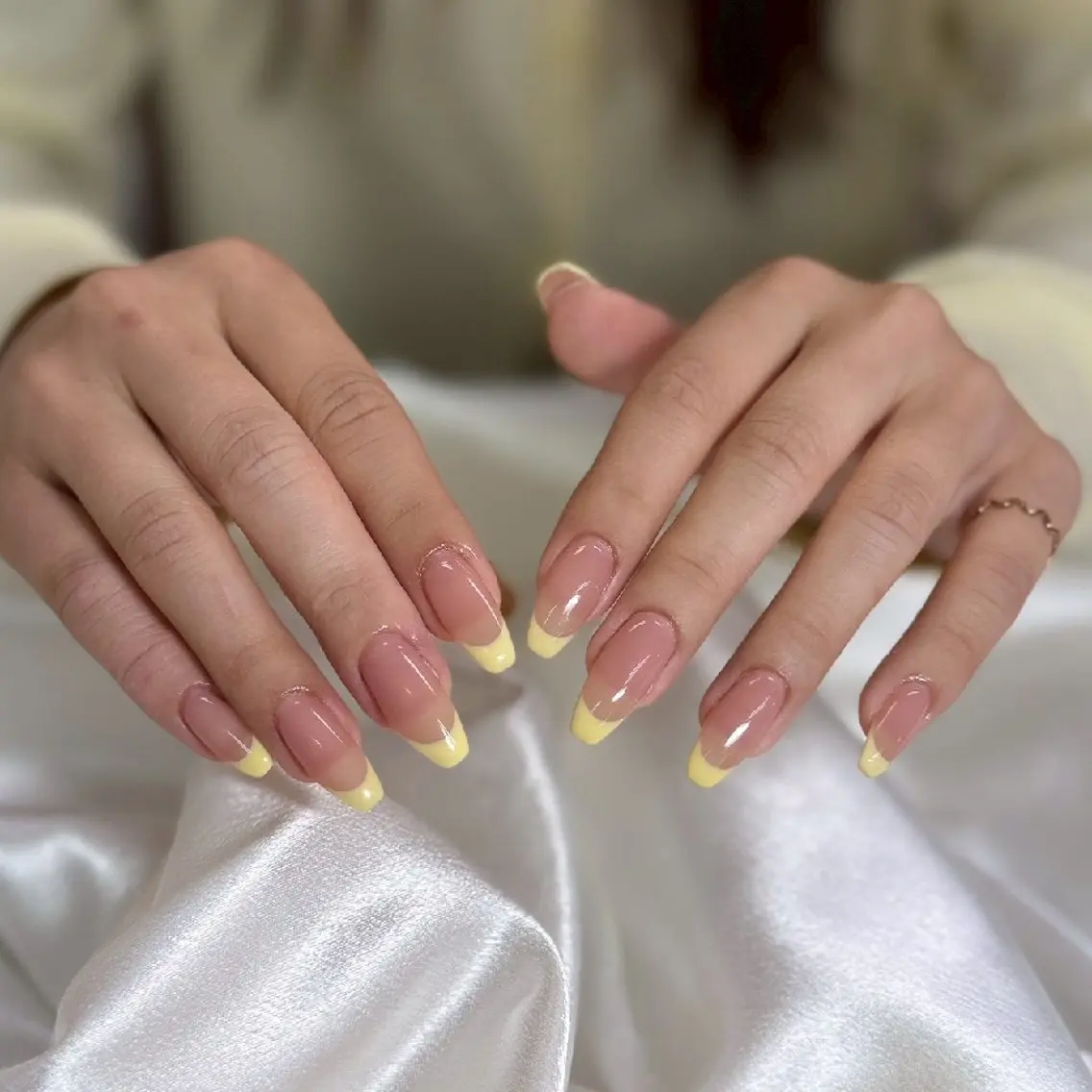 口コミ価格🎀甘皮ケア付き|オフなし|フレンチネイル¥5,000の写真