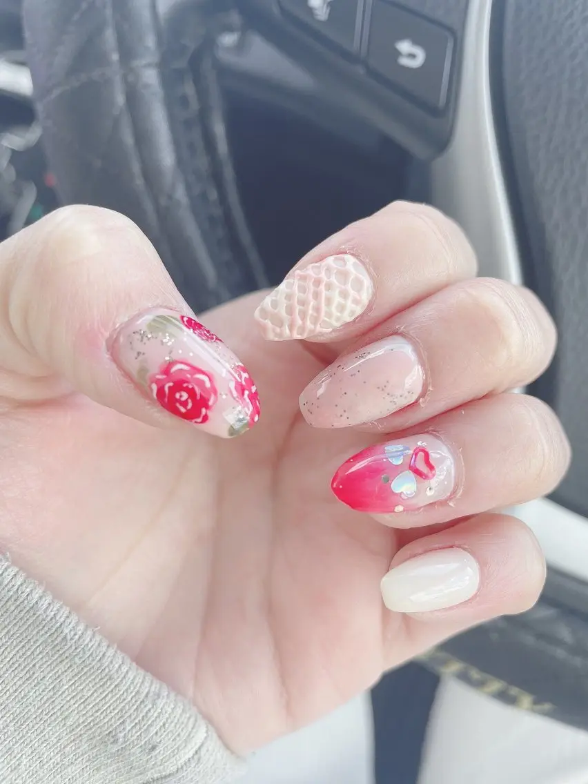 ネイル ニュアンスネイル ワンカラーネイル バレンタイン 頑張る女性の味方✴︎ M.i nail ♡のネイルデザイン
