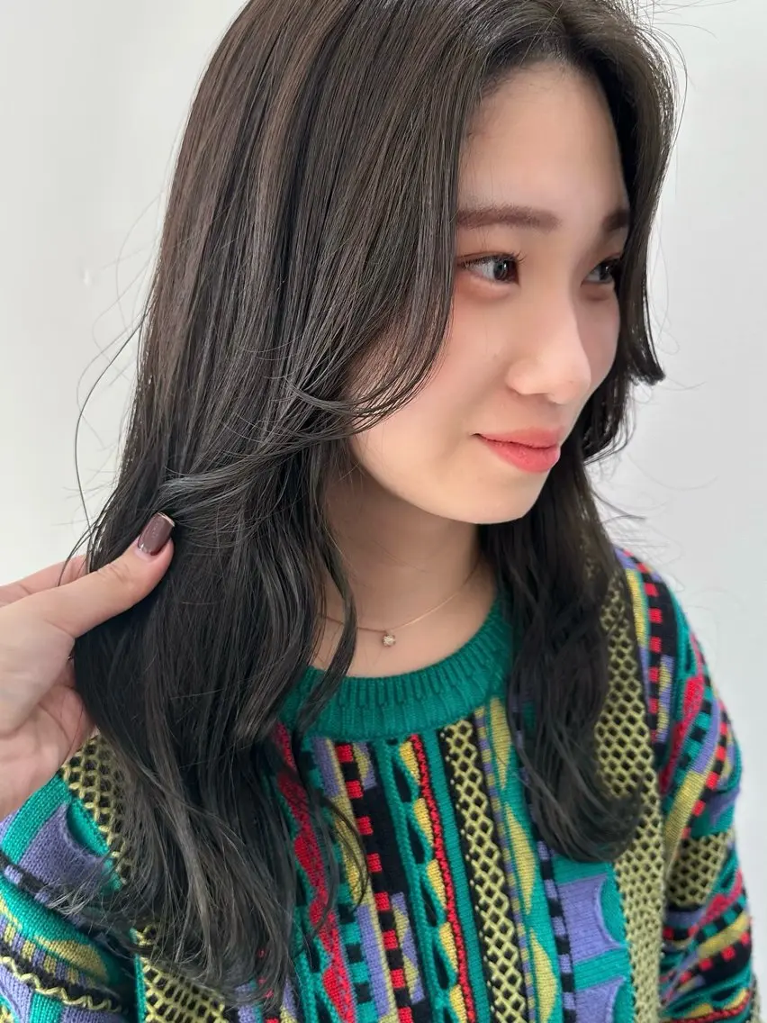 ロング カラー カット ヘアカラー recipe 黒木 彩那のヘアスタイル