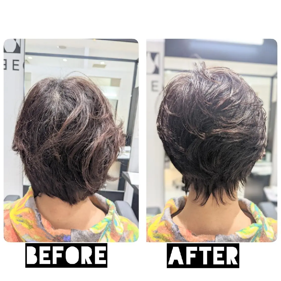 ショート カラー パーマ ヘアアレンジ カット ヘッドスパ 心斎橋/難波ショート 白髪ぼかし 中尾のヘアスタイル