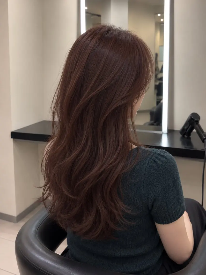 ミディアム カラー ブラウンカラー トリートメント 🌈ウルトワ水素 髪質改善naru🌈のヘアスタイル