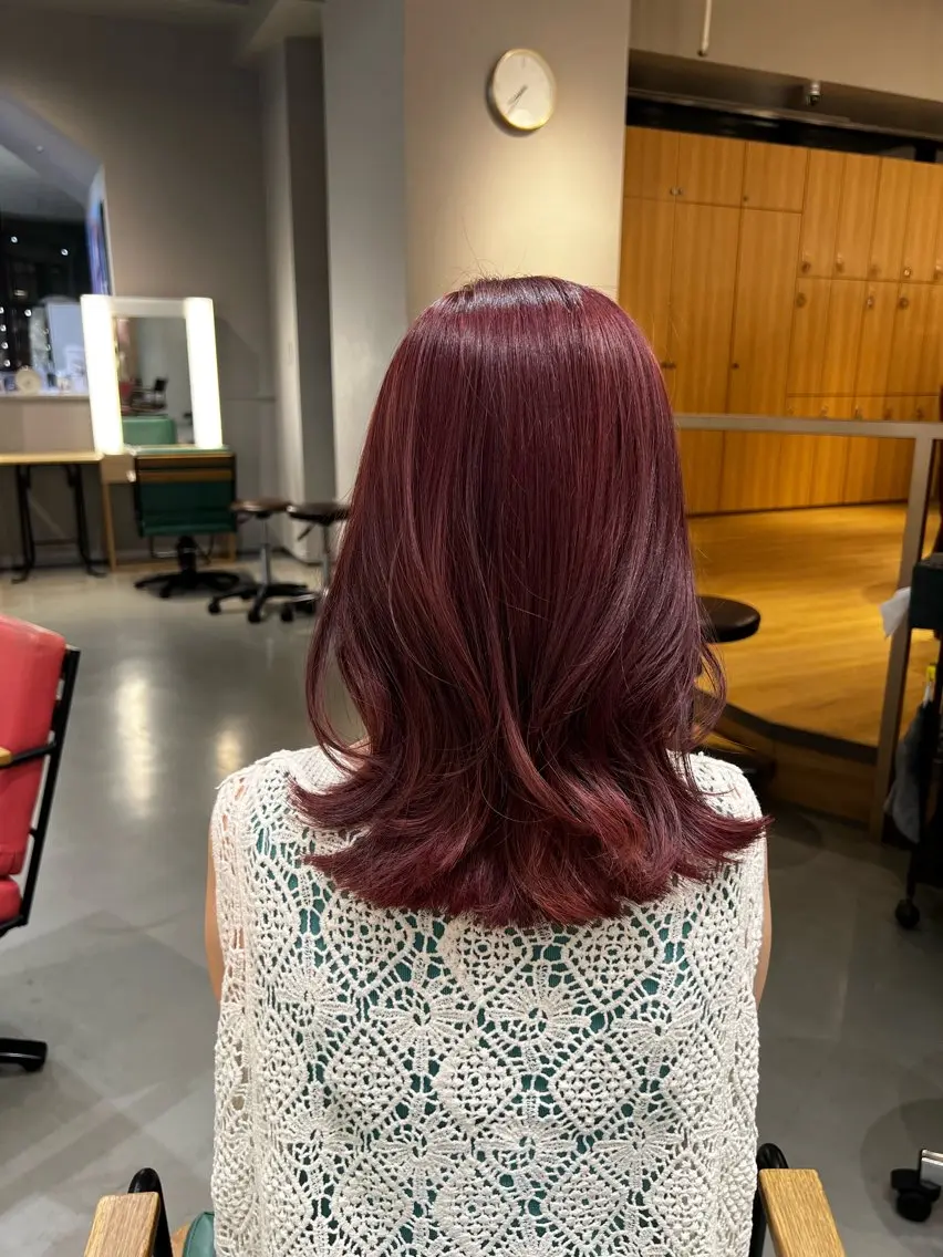 ミディアム カラー unopulir Shioriのヘアスタイル