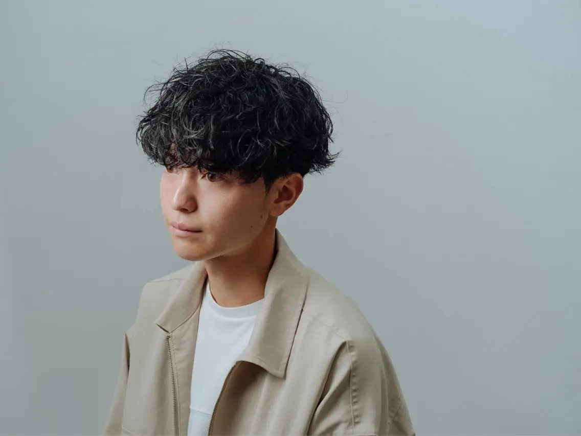 パーマ メンズ メンズパーマ 波巻きパーマ 波巻き得意 メンズ美容師/松井陸のヘアスタイル