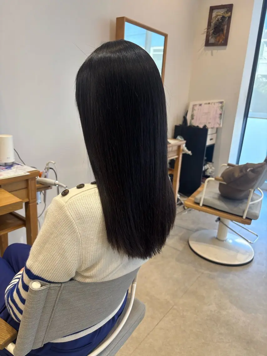 ロング 縮毛矯正 大塚 隆太のヘアスタイル