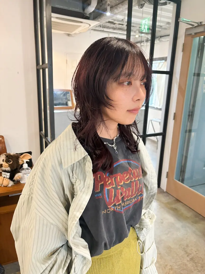 ミディアム カラー ミディアムレイヤー レイヤーカット カット ヘアカラー トリートメント Takuma Suzuki中目黒のヘアスタイル