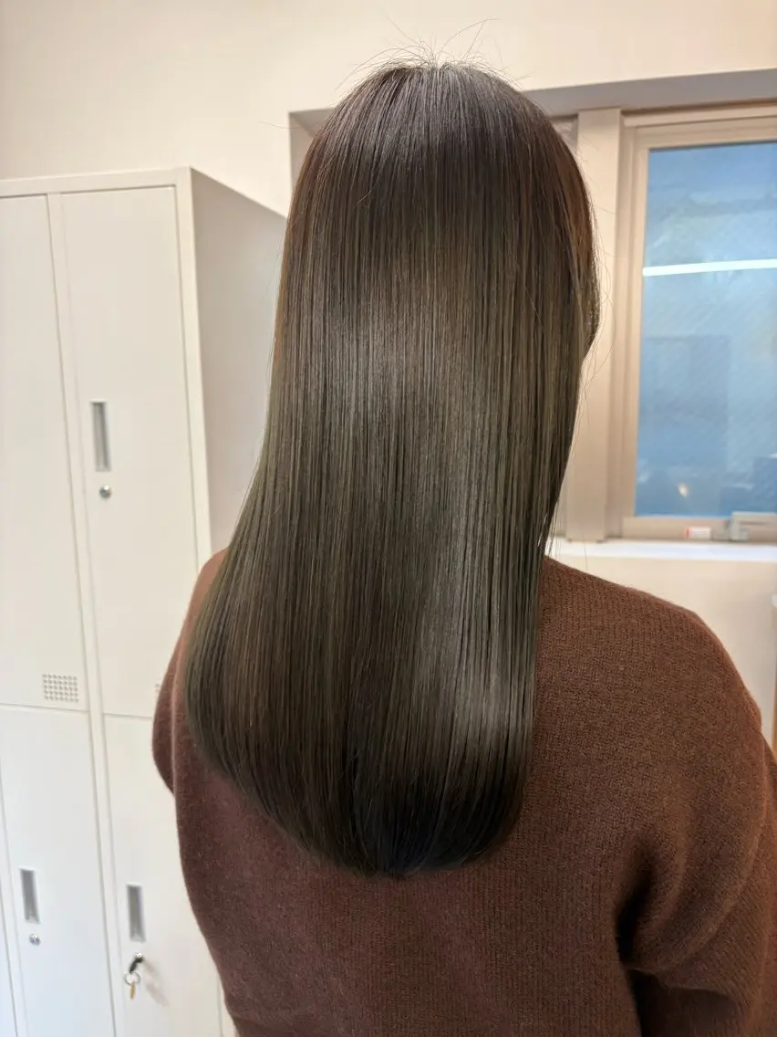 ミディアム カラー ヘアカラー トリートメント 透明感・艶カラー/ 坂田友梨奈のヘアスタイル