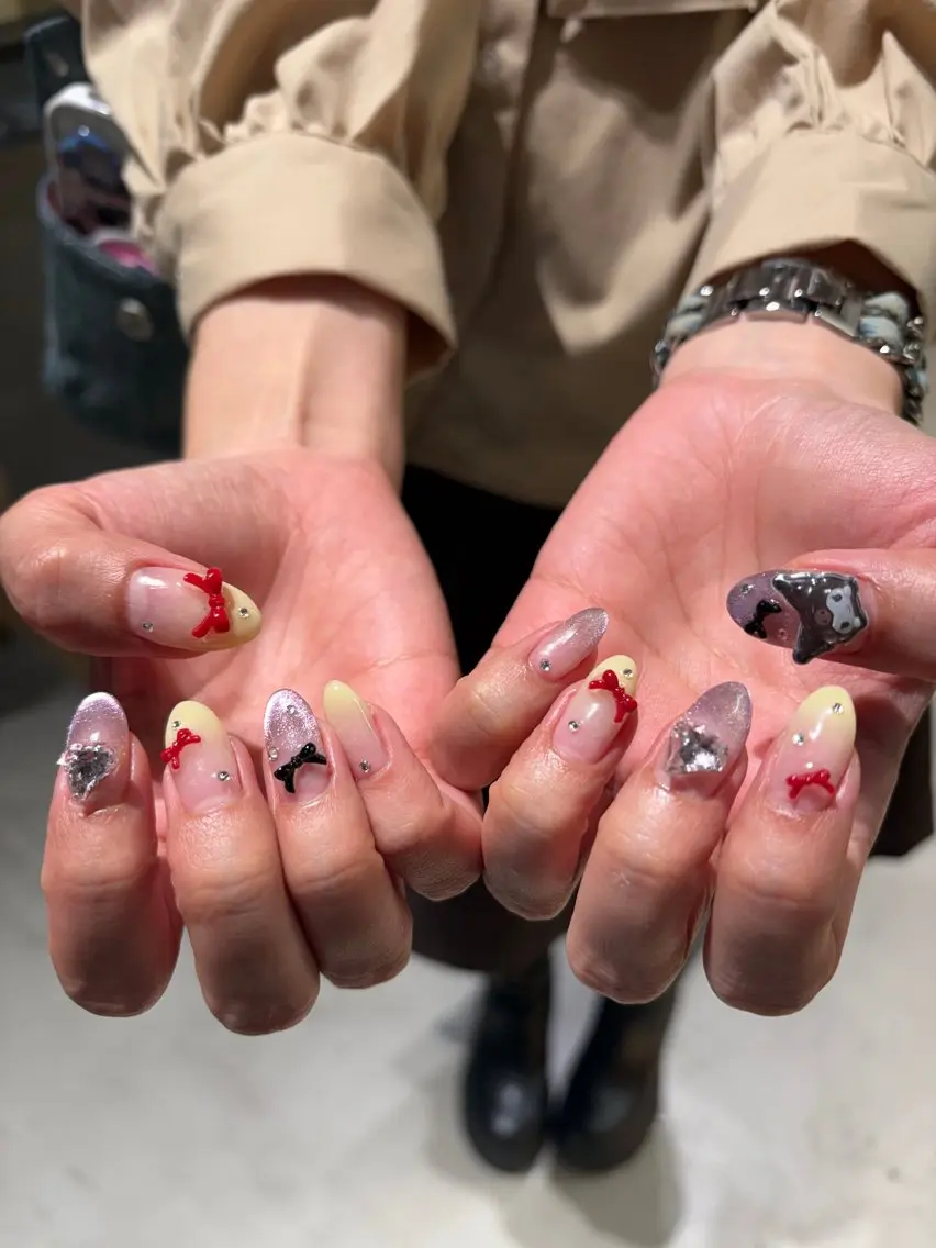 ネイル 持ち込み ハンドネイル Miura.H 🦋🫧のネイルデザイン