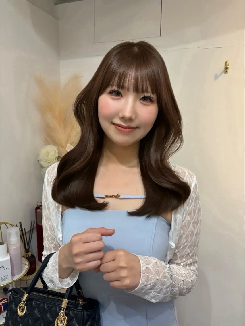 セミロング カラー ベージュカラー ケアカラー くびれヘア AIKO🍑完全個室 /美髪矯正のヘアスタイル