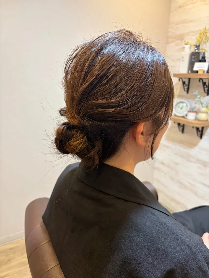 ミディアム 塩尻 ヘアセットのヘアスタイル