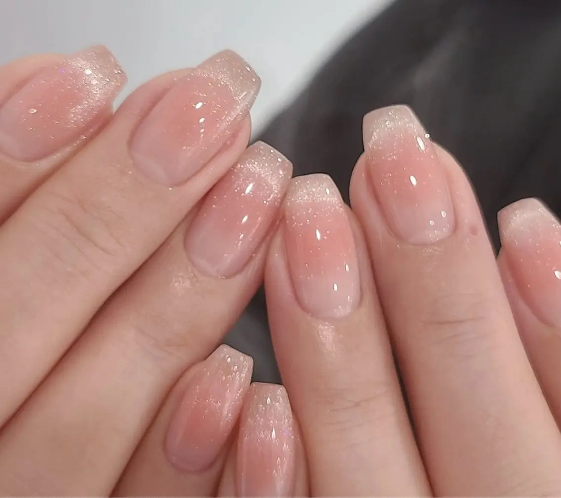 ネイル ブラウン フットネイル フレンチネイル グラデーション 氷ネイル・うるうるネイル ハンドネイル Mixx Nail_ Studioのネイルデザイン