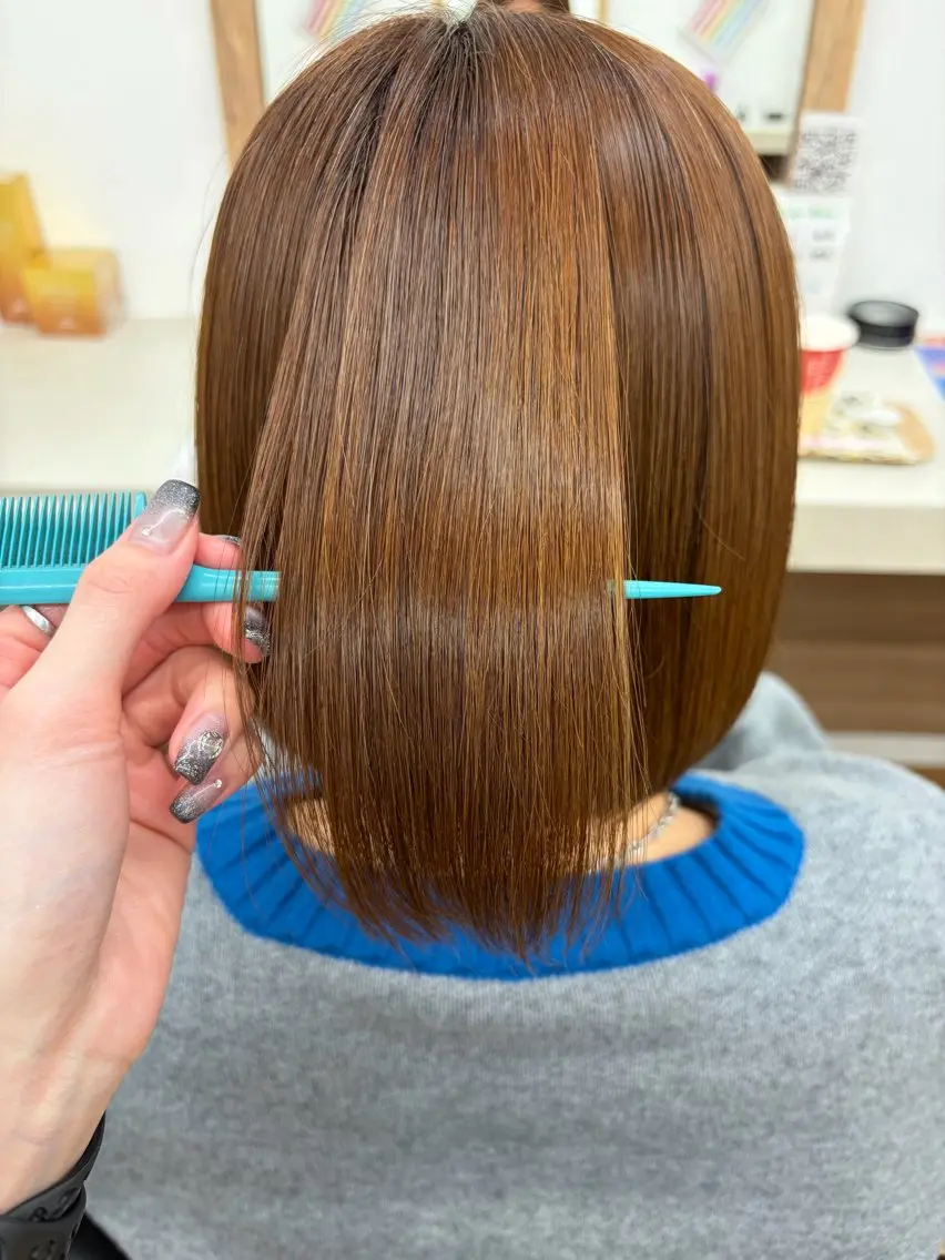 ミディアム 縮毛矯正 鈴木 陽菜のヘアスタイル