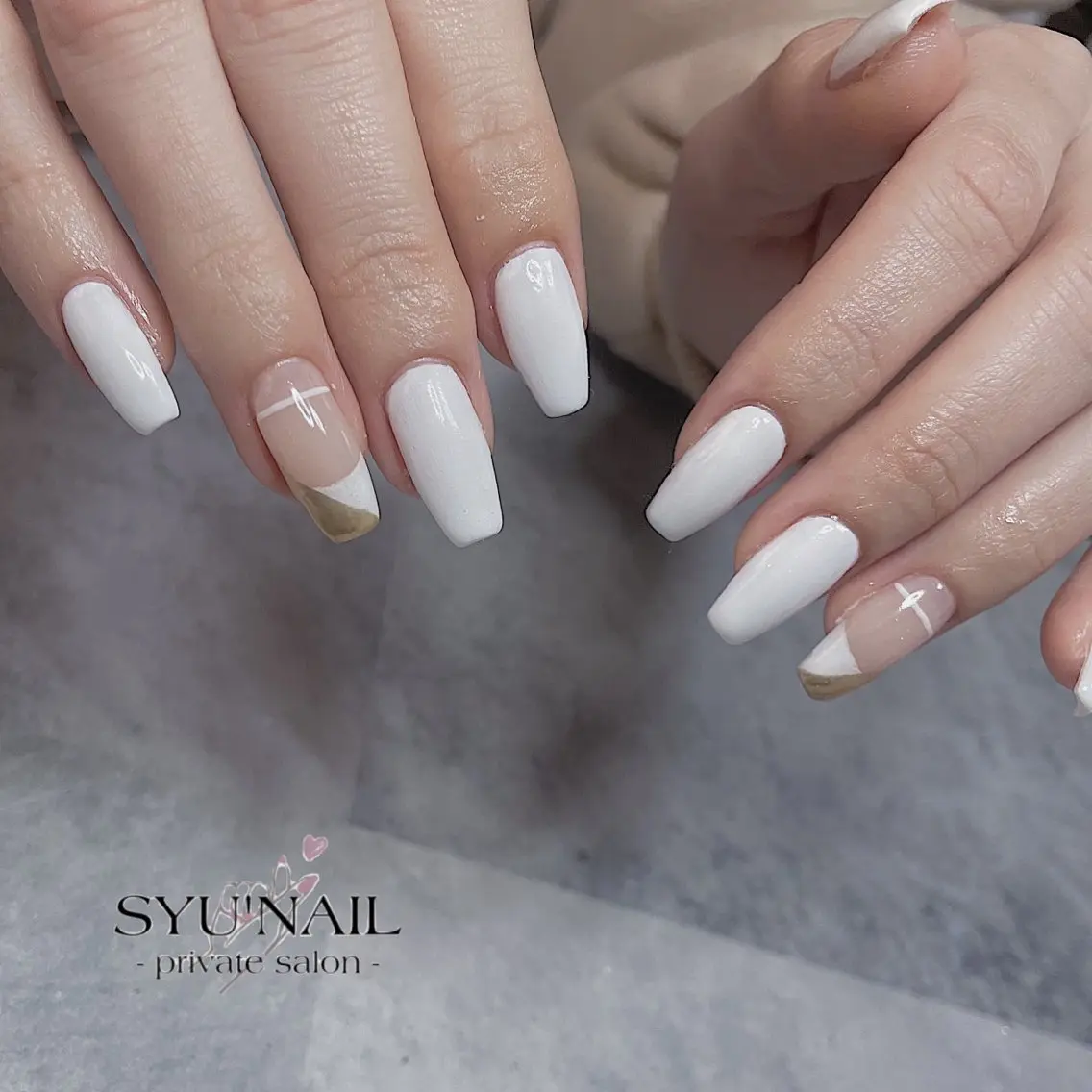 セミロング ハンドネイル SYU'NAIL /YUKIのネイルデザイン