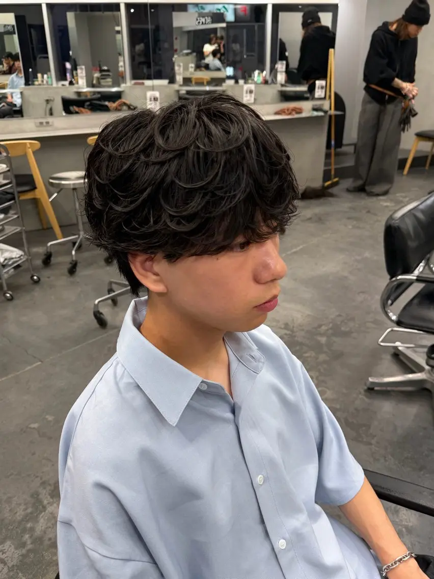 骨格矯正カット＋シャドウパーマの写真