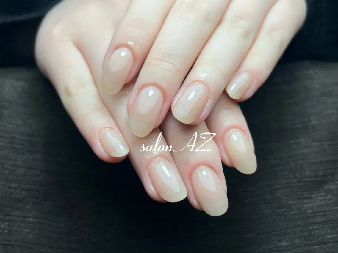 ネイル 桜ネイル 長さ出し フットネイル フレンチネイル ジェルネイル salon AZのネイルデザイン