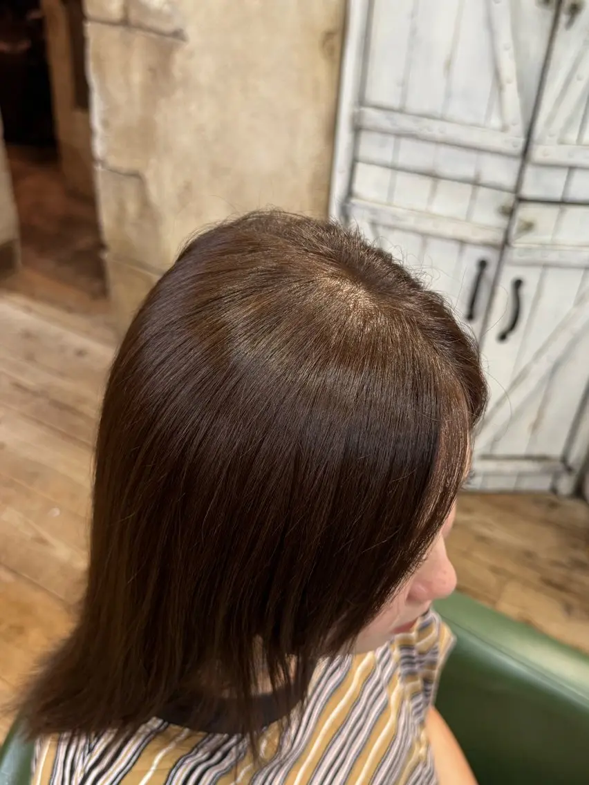 ミディアム カット ヘアカラー トリートメント ボブ/髪質改善 カラー/縮毛/高山のヘアスタイル