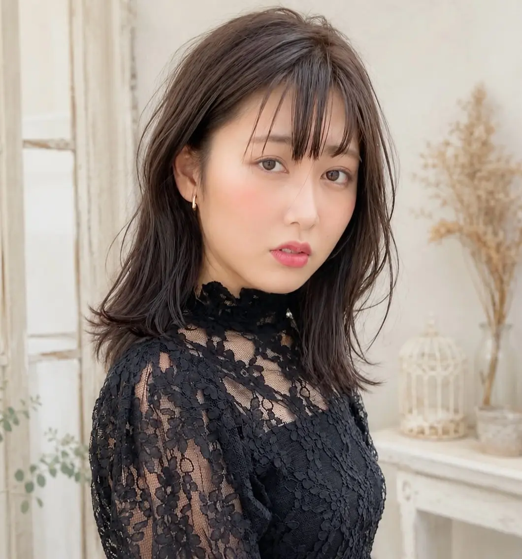 ミディアム カラー イルミナカラー カット ヘアカラー grand juteのヘアスタイル