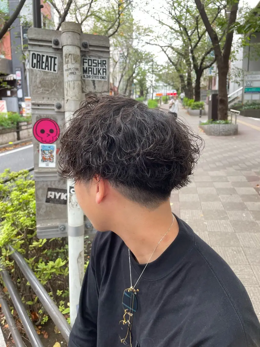 パーマ メンズ メンズパーマ 波巻きパーマ 渋谷/フェード/ 國分 翔のヘアスタイル