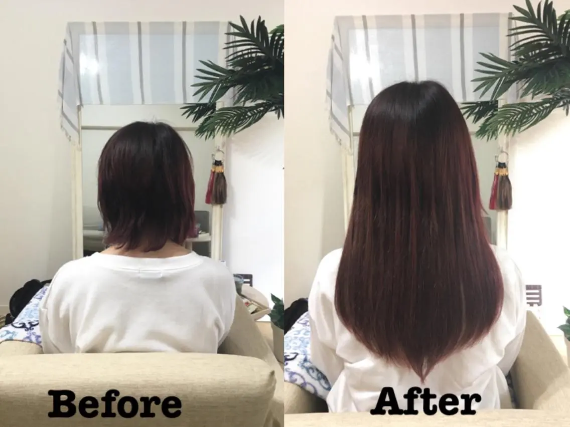 セミロング エクステ KA BUのヘアスタイル