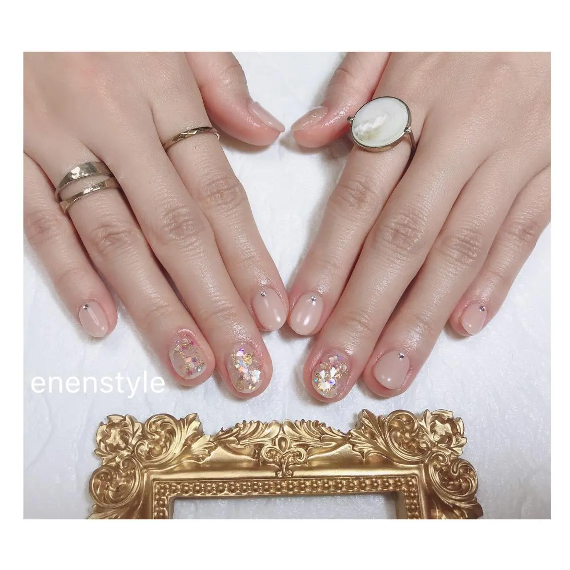 ショート ネイル ジェルネイル ニュアンスネイル オフィスネイル ワンカラーネイル シンプルネイル ハンドネイル 🐾enen style 🐾のネイルデザイン