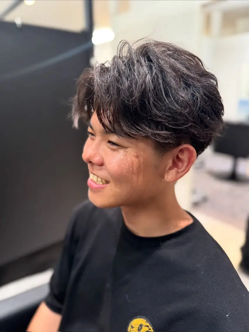 パーマ メンズ パーマ よしえ /心斎橋パーマモデルのヘアスタイル
