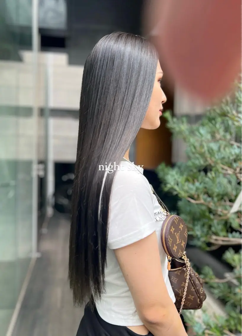 ロング カラー ブリーチ ブリーチなしカラー カット ヘアカラー CHERIEブリーチ ダブルカラー　天神のヘアスタイル