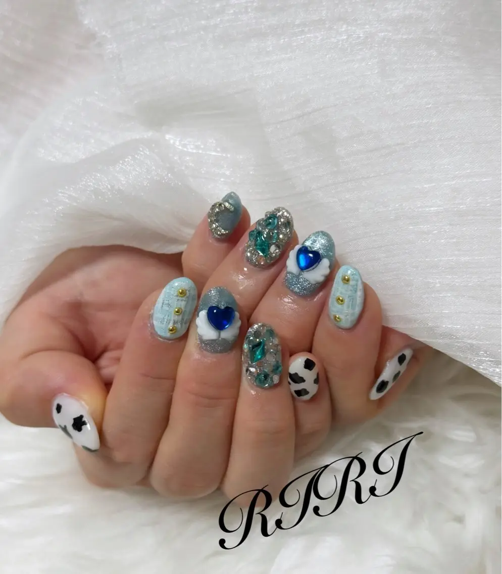 ネイル ジェルネイル ロングネイル スカルプネイル シンプルネイル ハンドネイル riri オーナーのネイルデザイン