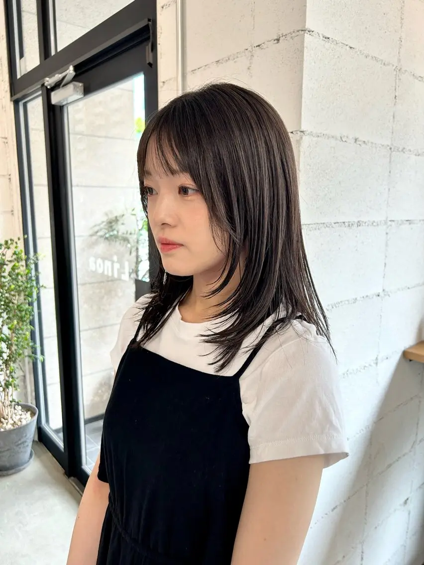 ミディアム 1回で綺麗になる 髪質改善 小山光のヘアスタイル