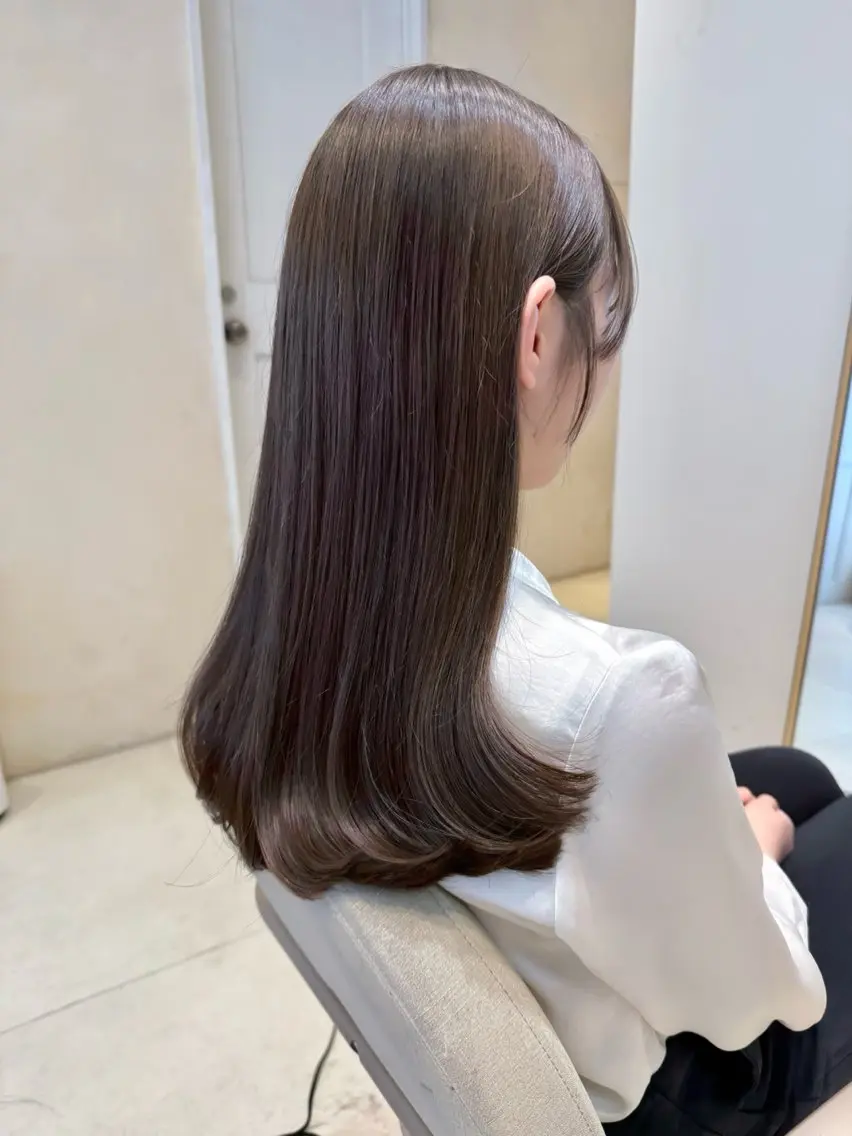 ロング カラー カット ヘアカラー トリートメント 🎀やわらかカラー/ 艶カラー/よこやまのヘアスタイル