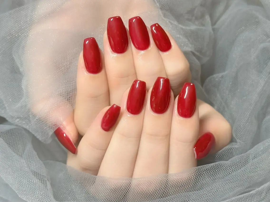 ネイル ボルドー ワンカラーネイル ハンドネイル Nail Salon KURELLYのネイルデザイン