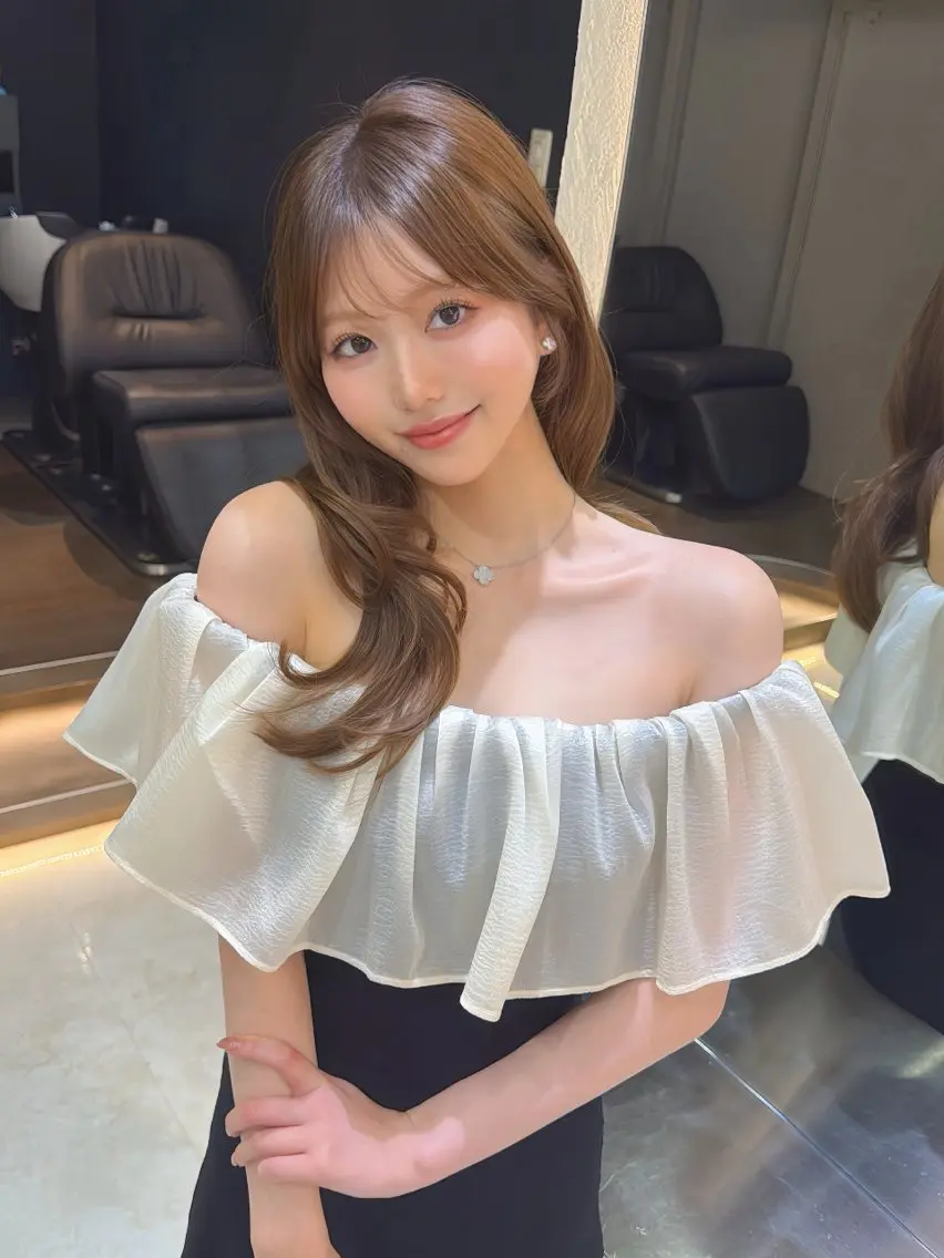 ロング 縮毛矯正 トリートメント カット ヘアカラー トリートメント 🫧髪質改善 講師🫧🍎幹細胞のヘアスタイル