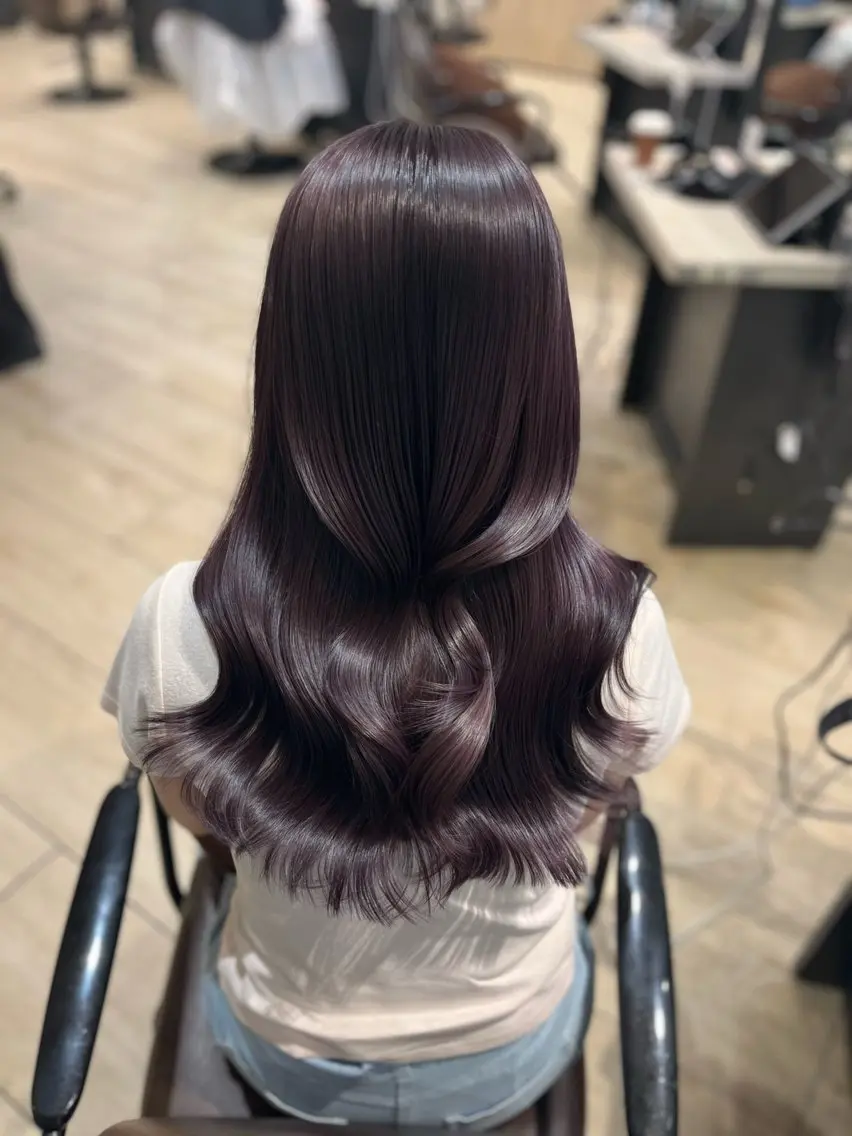ロング カラー ブリーチ 透明感カラー ラベンダーカラー ブリーチなしカラー カット ヘアカラー トリートメント 似合わせ×モテ髪🪄 銀座/Makoのヘアスタイル