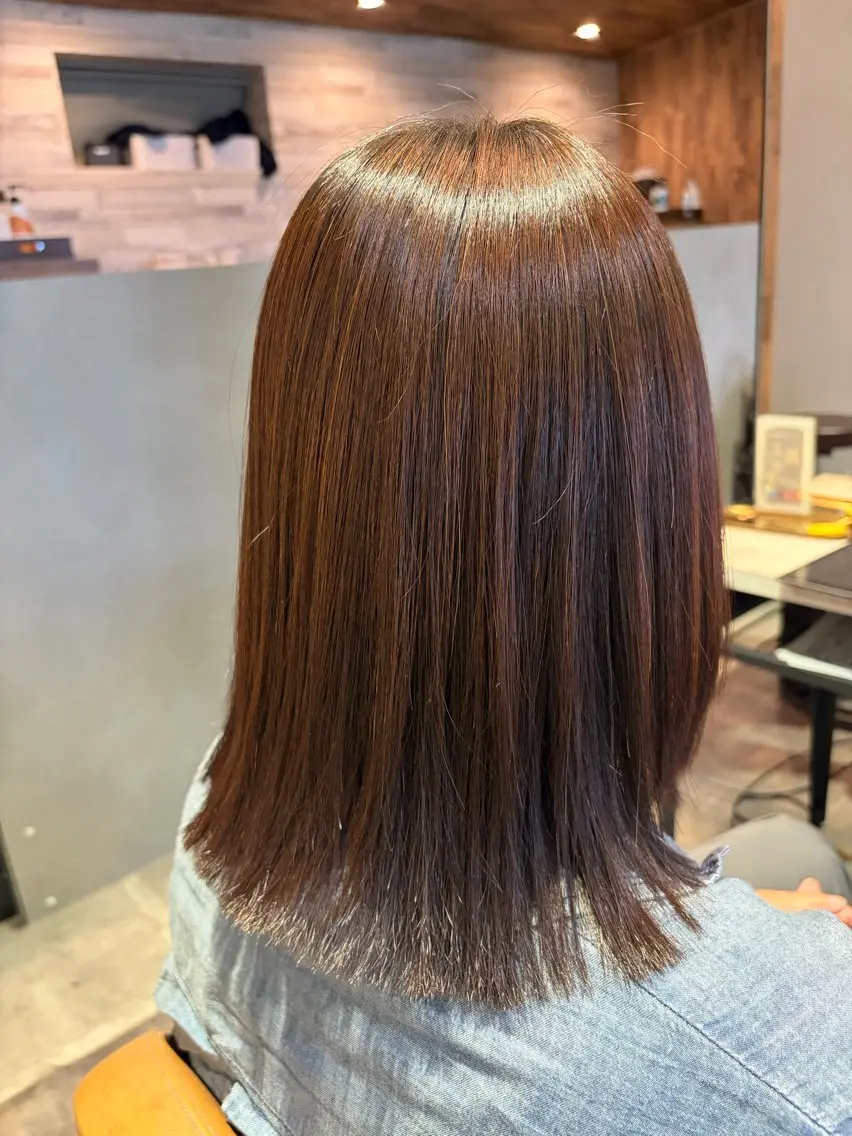 ミディアム 縮毛矯正 縮毛矯正 ✨縮毛矯正モデル✨ RURUのヘアスタイル