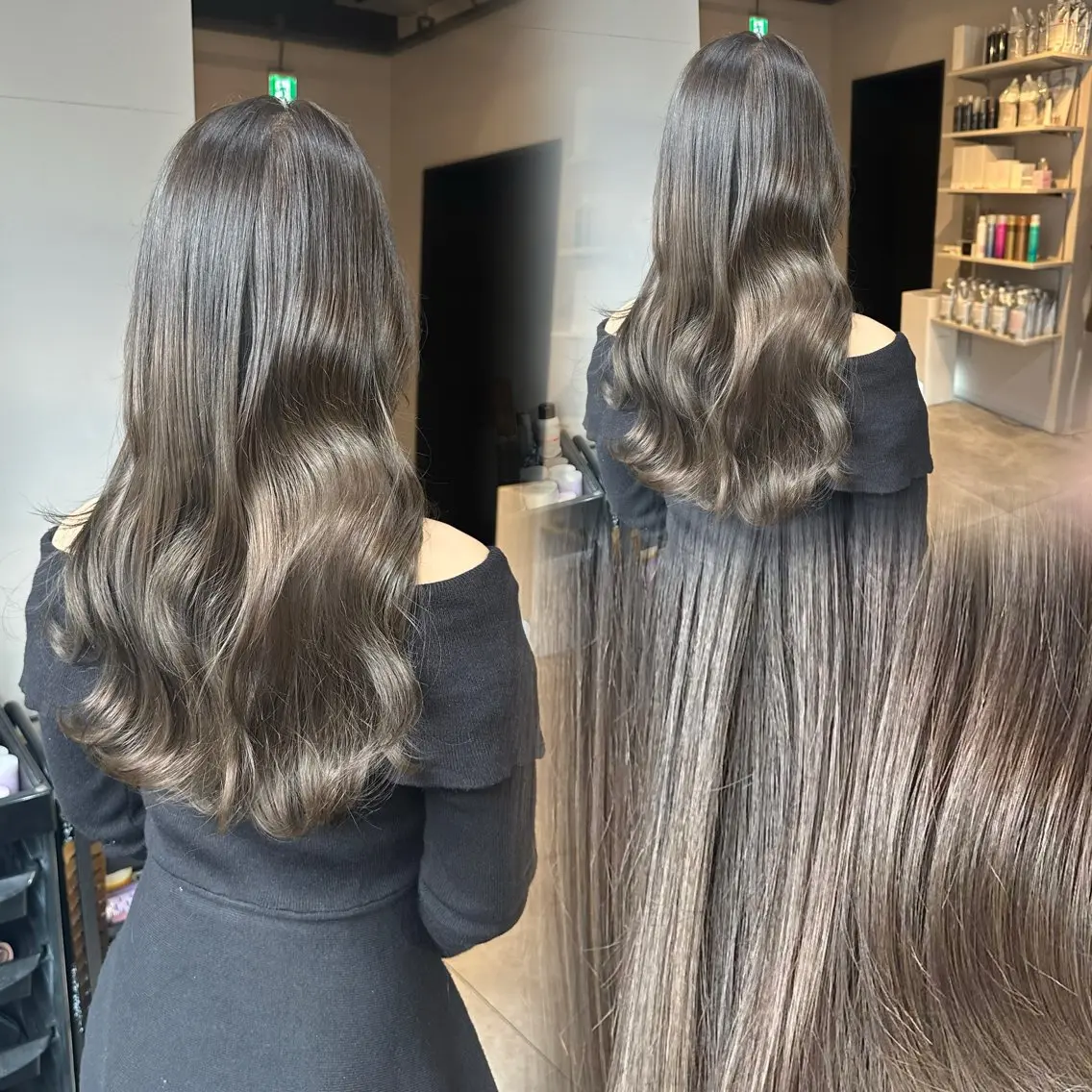 ロング カラー 髪質改善 カット ヘアカラー KURO/縮毛矯正 /髪質改善/レイヤーのヘアスタイル