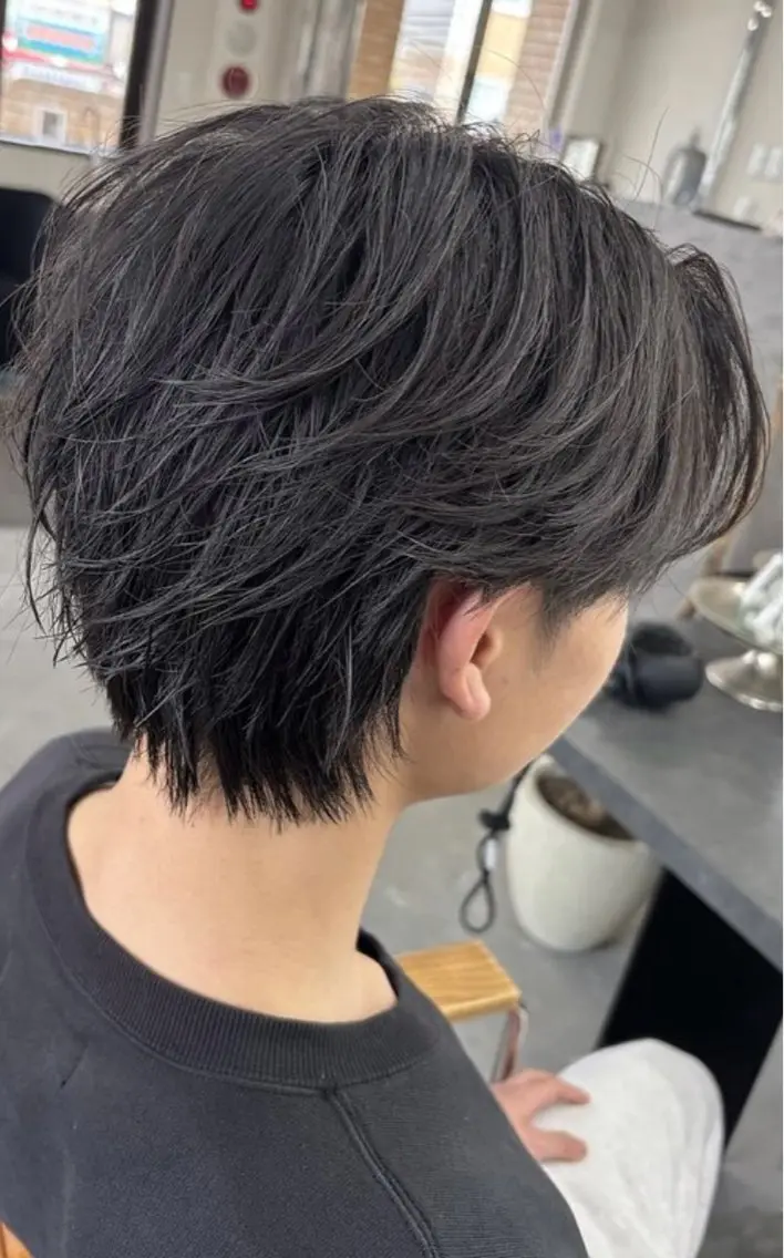 メンズ センターパート カット nico麻生 加賀谷 すみれのヘアスタイル