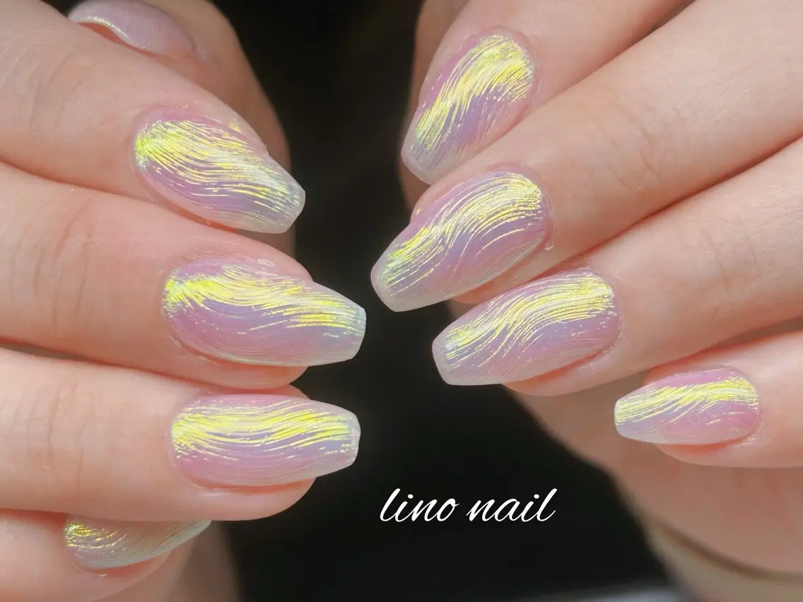 ネイル アートネイル チークネイル 成人式 入学式 長さ出し ハンドネイル Lino Nailのネイルデザイン