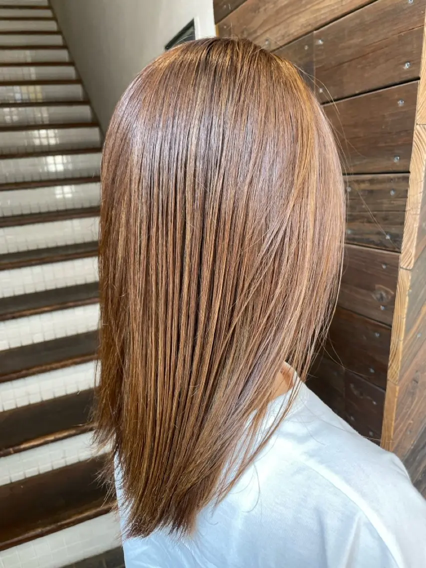 セミロング カット ヘアカラー トリートメント plan maiのヘアスタイル