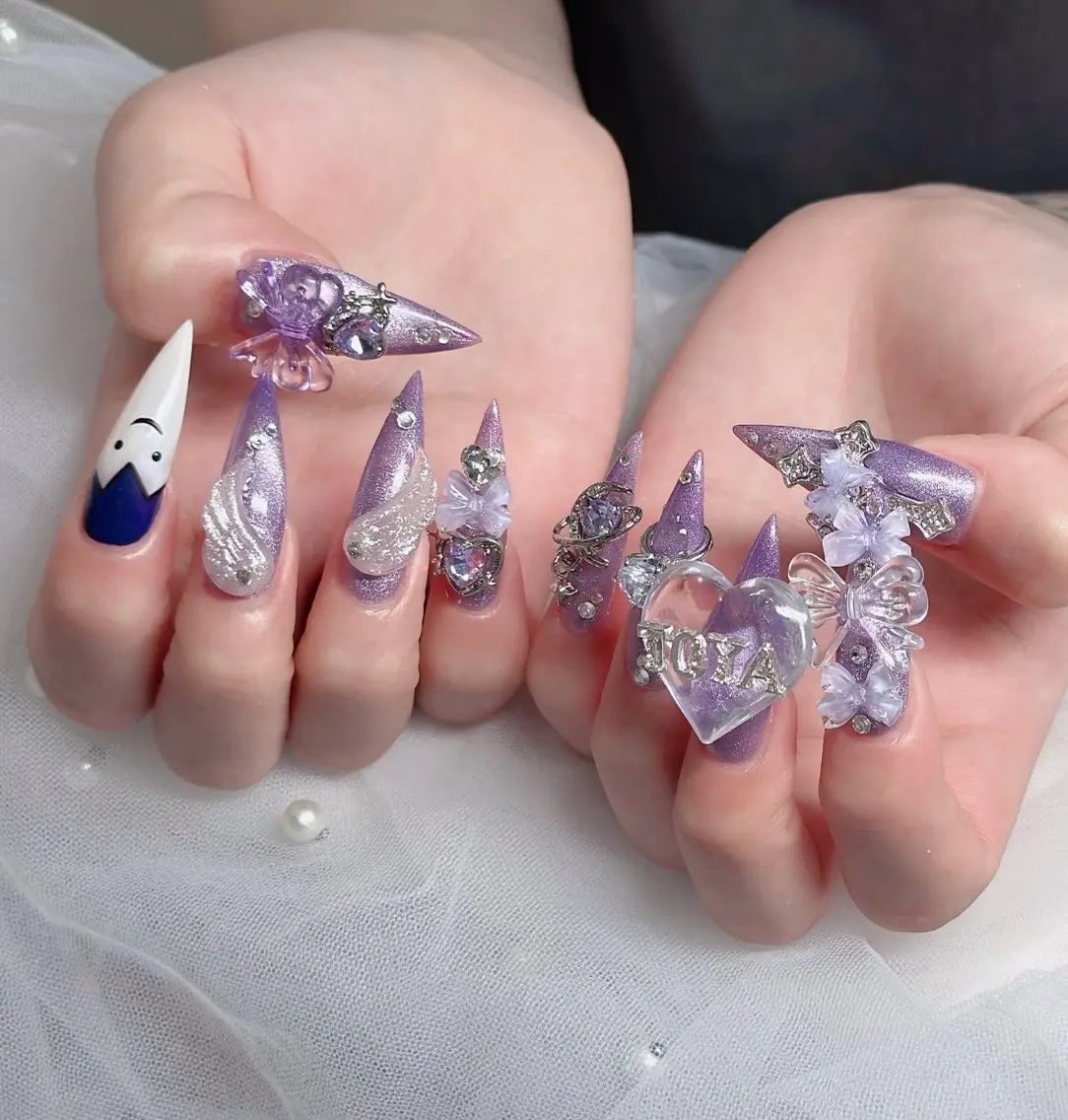 ネイル ハート キラキラネイル リボン ハンドネイル キノコ H.babynailのネイルデザイン