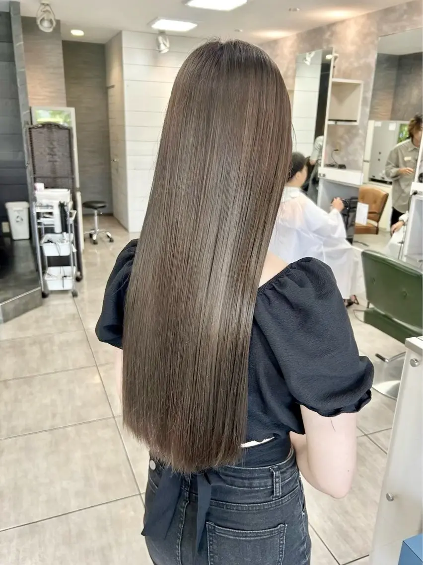 ロング カット 縮毛矯正 トリートメント 縮毛矯正✖髪質改善 仁木伸明のヘアスタイル