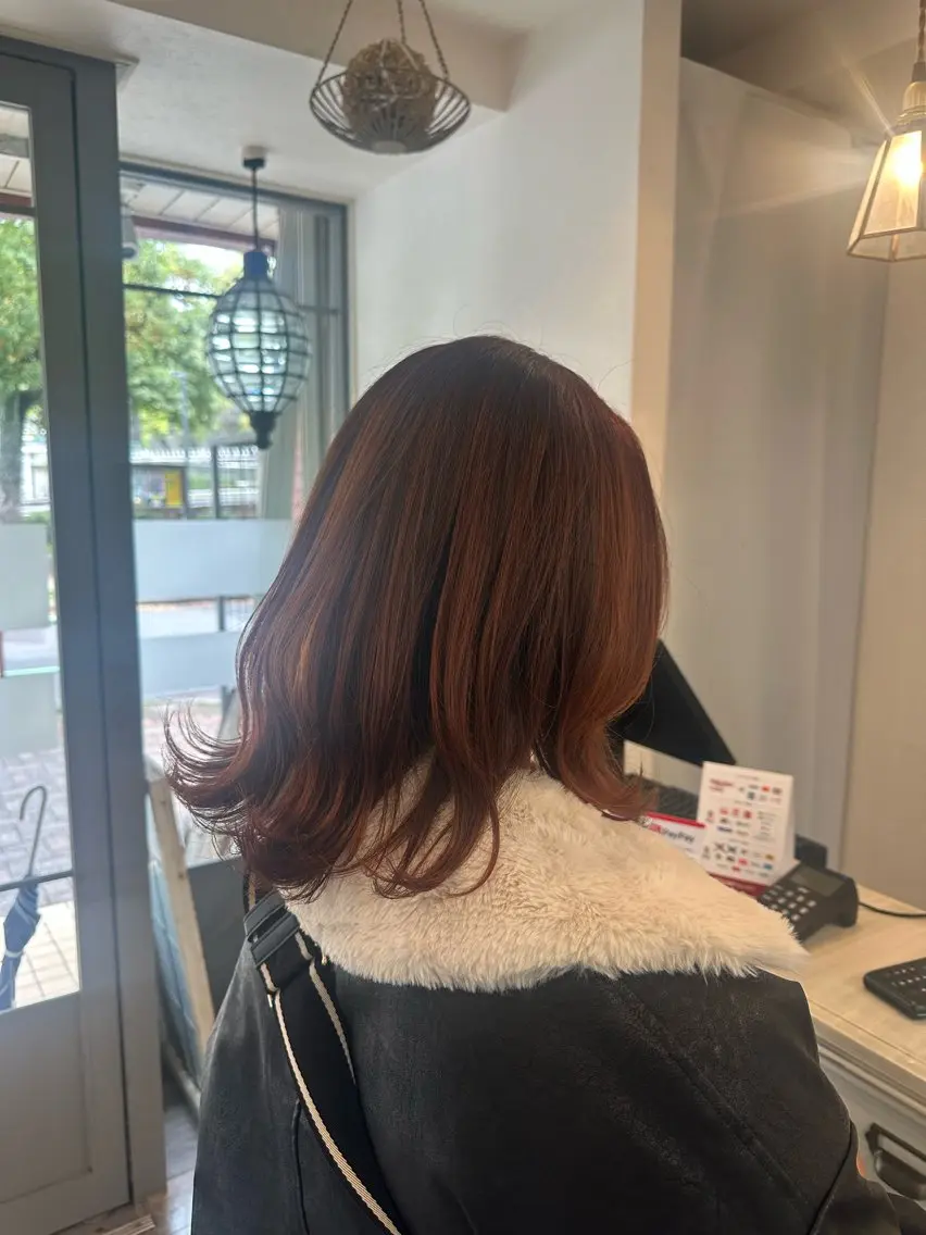ミディアム カラー ブラウンカラー ピンクカラー カット ヘアカラー 【名古屋】カット募集 🍒ちぇりー🍒のヘアスタイル