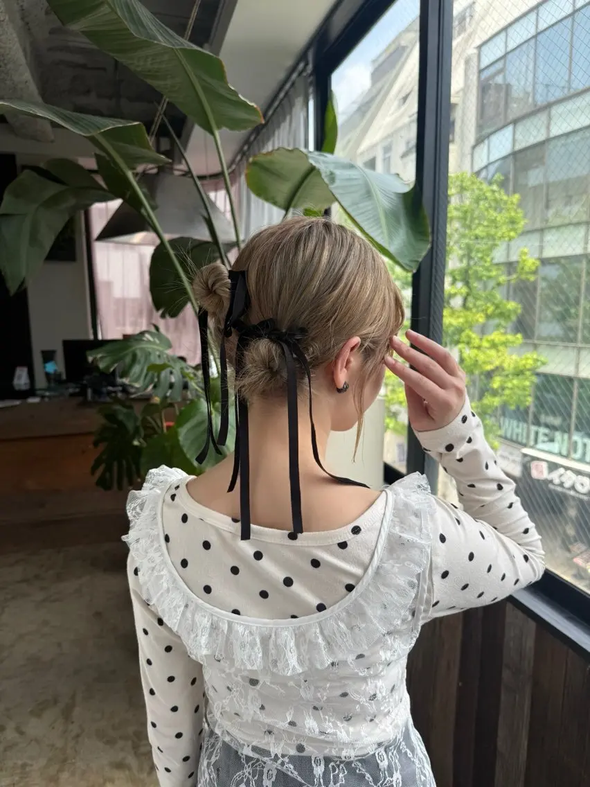 ミディアム ヘアアレンジ 志柿 虹花のヘアスタイル