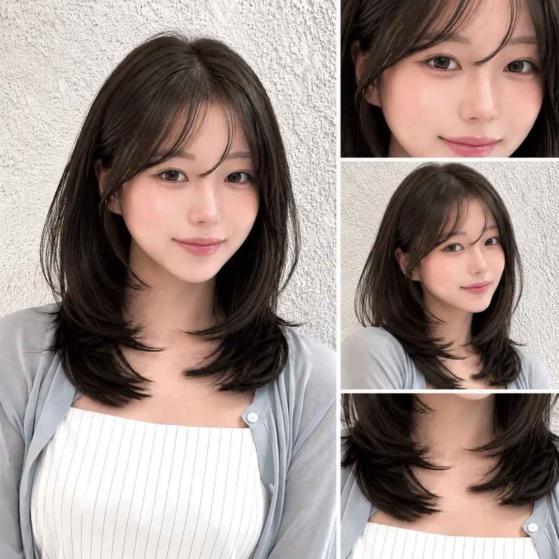 ミディアム カラー カット ヘアカラー トリートメント 🦋韓国風レイヤー/ 艶髪矯正🦋凛太郎のヘアスタイル
