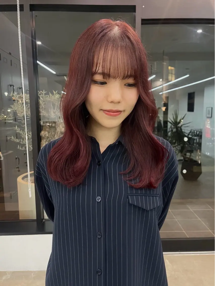 ロング 韓国風ヘア XIA AIMIのヘアスタイル